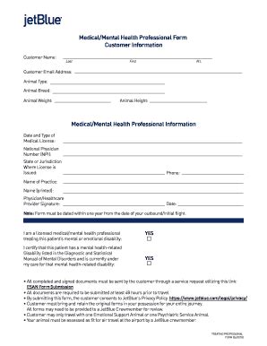 Cdc Jetblue Health Form Requirements