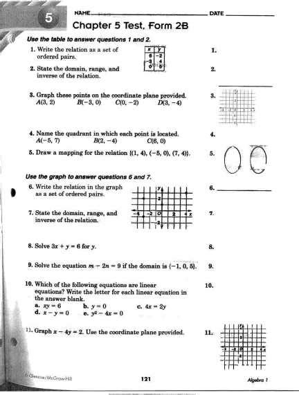 Chapter 1 Test Form 2b Answer Key Revealed