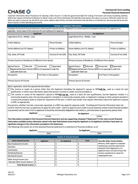 Chase Bank Pod Form: Fillable And Printable Template Available