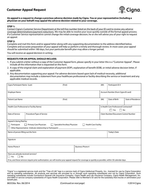 Cigna Reconsideration Form: A Step-By-Step Appeal Guide