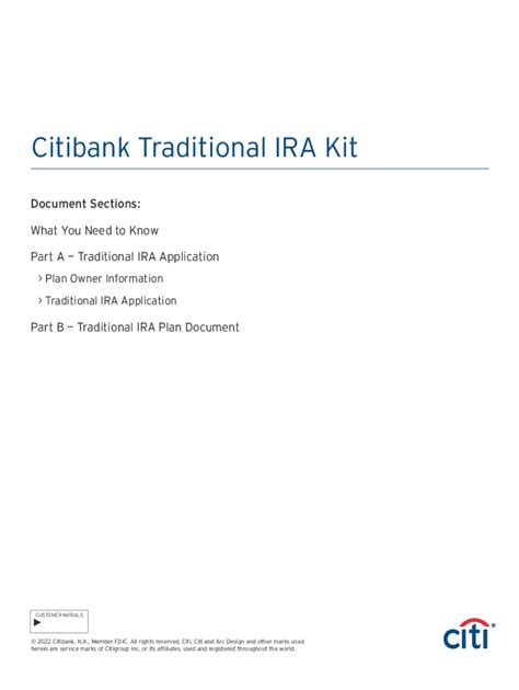 Citibank Ira Contribution Form: Easy Retirement Savings