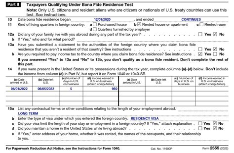 Claim Foreign Earned Income Exclusion With Form 2555 Instructions