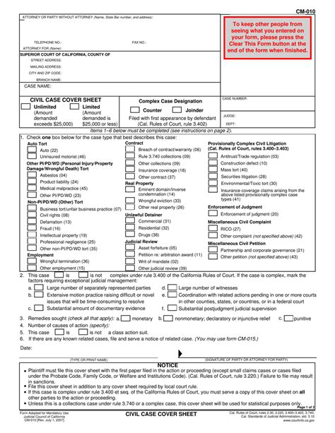 Cm 010 Form: A Comprehensive Guide For Californians