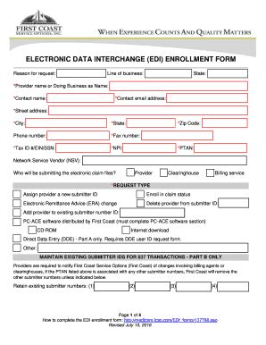 Cms Edi Enrollment Form: Simplified Electronic Data Interchange Sign-Up