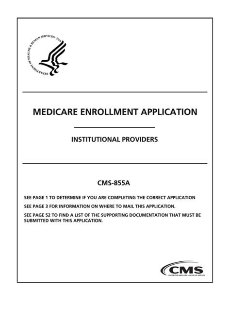 Cms Form 855a: Medicare Enrollment Application Simplified