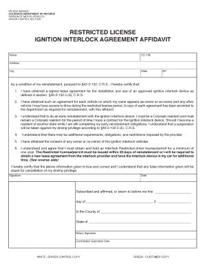 Colorado Interlock Affidavit Requirement Form: A Step-By-Step Guide