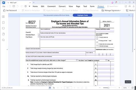 Complete Form 8027 In 5 Easy Steps