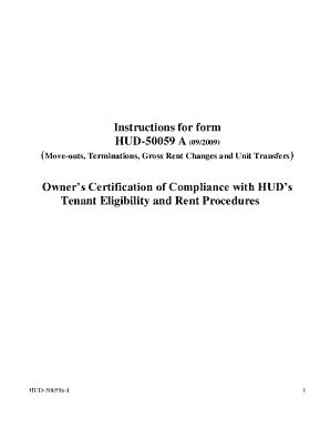 Complete Hud Form 50059 Instructions And Guidelines