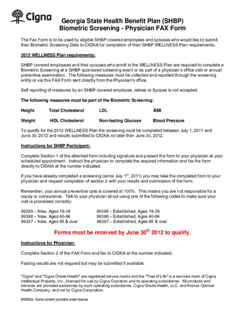 Complete Shbp Biometric Screening Form In 5 Easy Steps