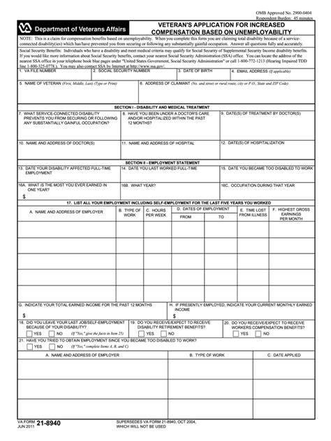 Complete Va Form 21-8940 With Ease