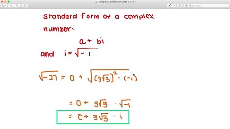 Complex Numbers In Standard Form Made Easy