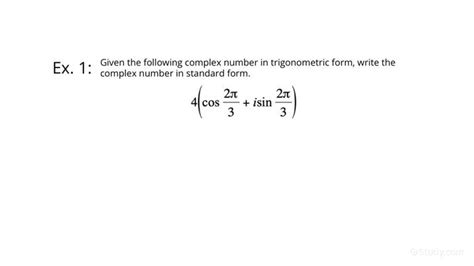 Complex Numbers In Standard Form: Simplified Explanation