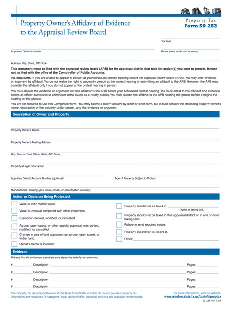 Comptroller Form 50-283: Texas Sales Tax Exemption Guide