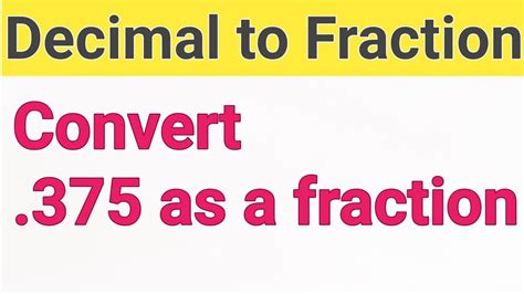 Convert 9.375 To Fraction In Simplest Form