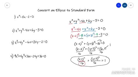 Convert Ellipse To Standard Form Easily