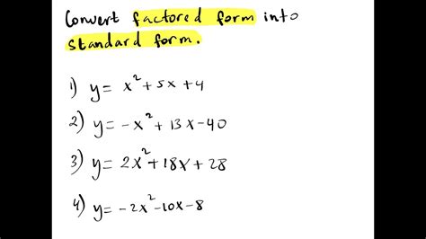 Convert Factored Form To Standard Form Easily Today