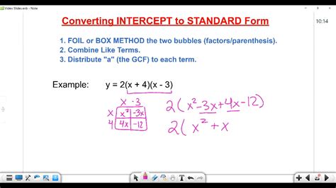 Convert Intercept Form To Standard Form Easily Today