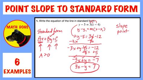 Convert Point-Slope Form To Standard Form Easily