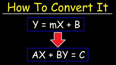 Convert Standard Form To Slope Intercept Easily