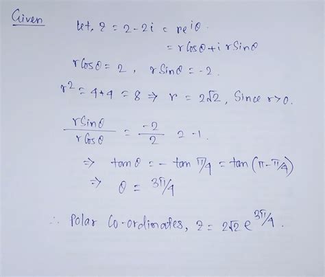 Converting 2+2i To Polar Form Explained Simply