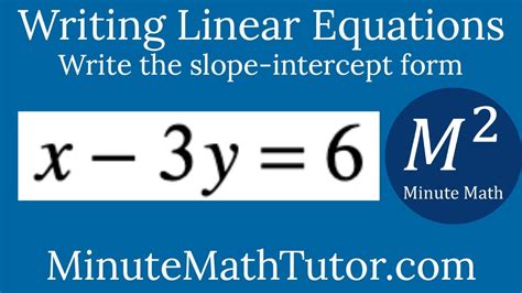 Converting X 3y 6 To Slope Intercept Form Easily