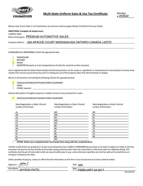 Copart Multi-State Tax Form: A Step-By-Step Guide