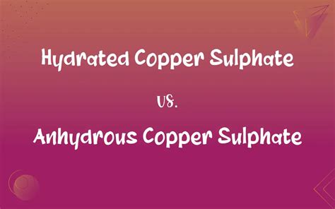 Copper Sulfate Vs Copper And Sulfur: Key Differences