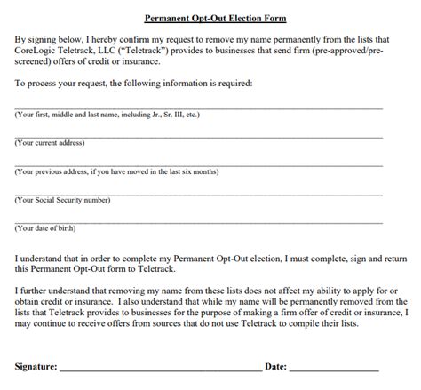 Corelogic Opt Out Form: Protect Your Personal Property Data