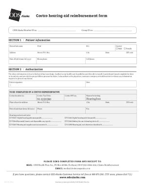 Costco Hearing Aid Center Patient Intake Form Guide