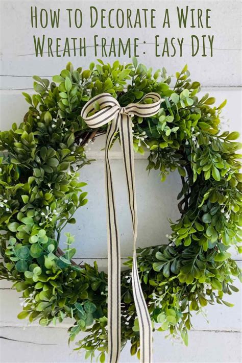 Create Beautiful Wreaths With A Wire Wreath Form