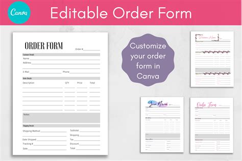 Create Order Forms Easily With Canva Template Designs