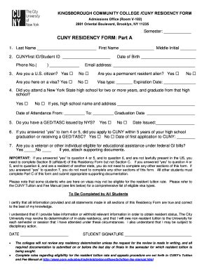 Cuny Residency Form: A Step-By-Step Guide