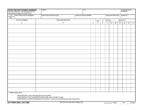 Da Form 2062 Fillable: Easy Download And Fillout Guide