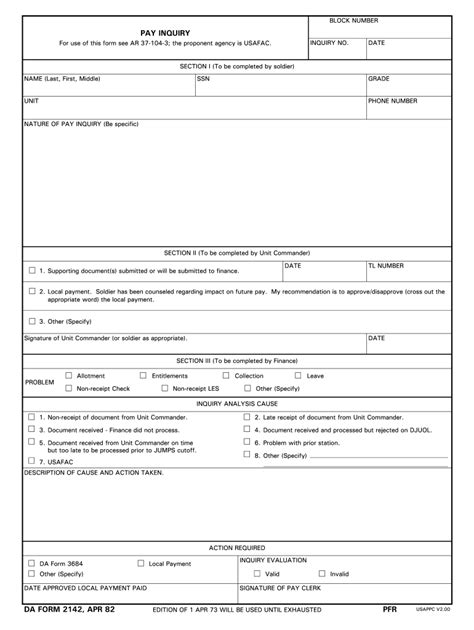 Da Form 2142: A Comprehensive Guide For Military Personnel