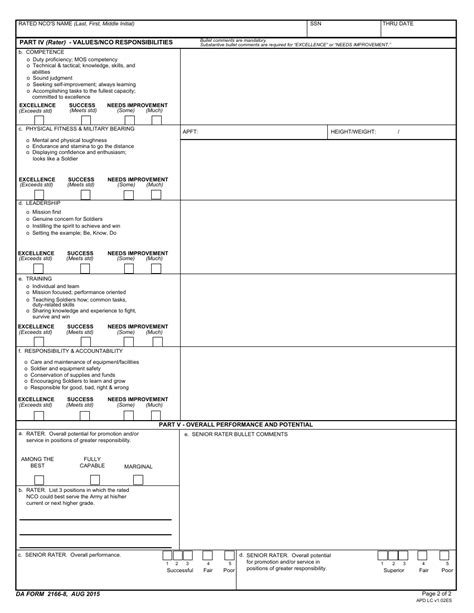 Da Form 2166-8-1: A Guide To Ncoer Evaluations