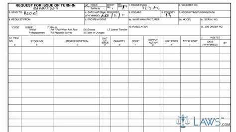 Da Form 3161 Example And Filling Guide