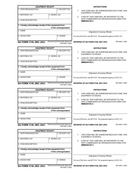 Da Form 3749: Understanding The Service Record Exception