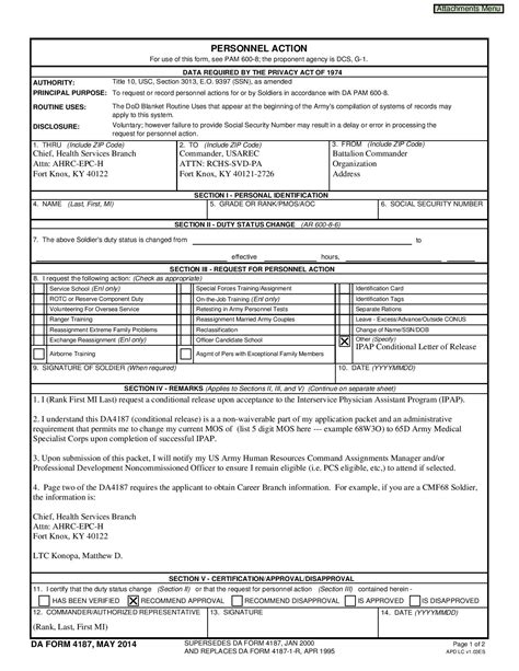 Da Form 4p: Understanding The Armys Personnel Action Report