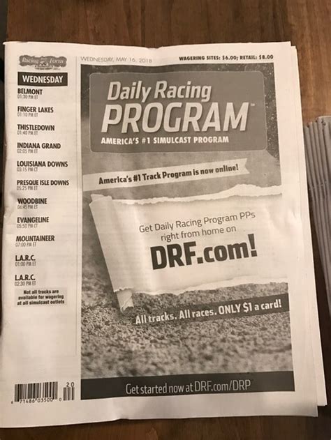 Daily Racing Form Print Edition: Get Ahead Of The Game