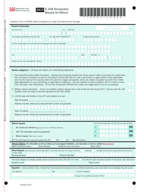 Dc Nonresident Tax Form: 5 Essential Filing Tips