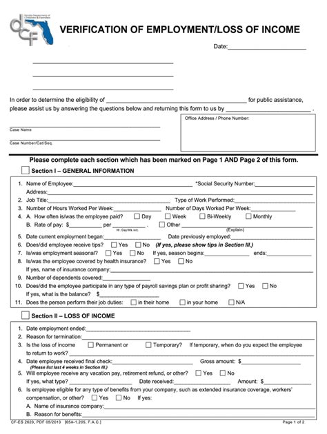 Dcf Loss Of Income Form: A Step-By-Step Filing Guide