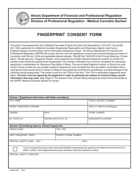 Dcfs Fingerprint Form: A Comprehensive Guide For Illinois Parents