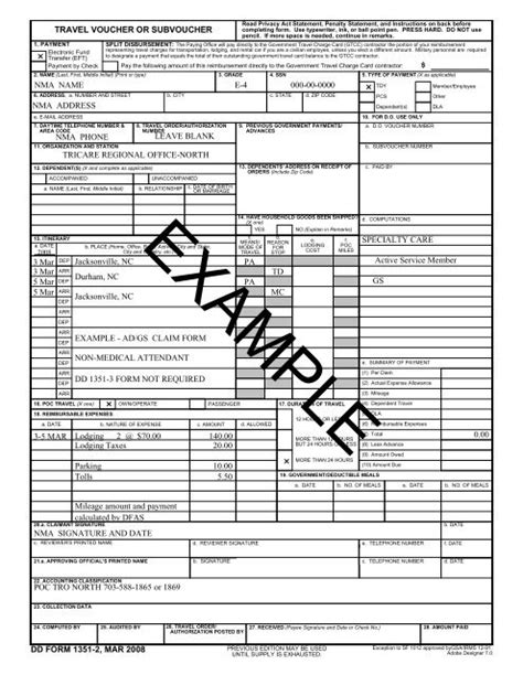 Dd Form 1351-2 Example And Instructions