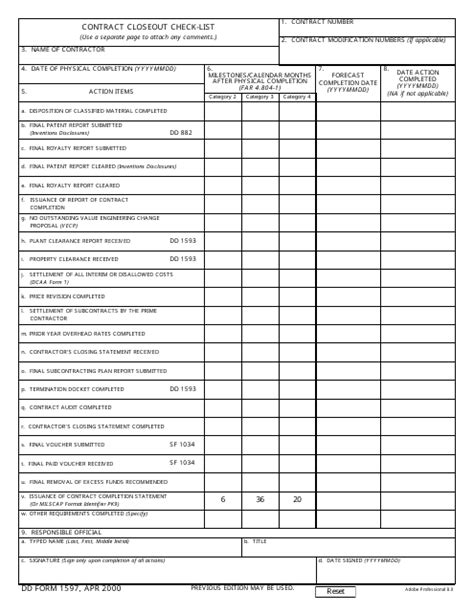 Dd Form 1597: Understanding The Contract Pricing Proposal