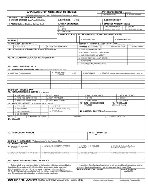 Dd Form 1746: Understanding The Application For Family Allotment