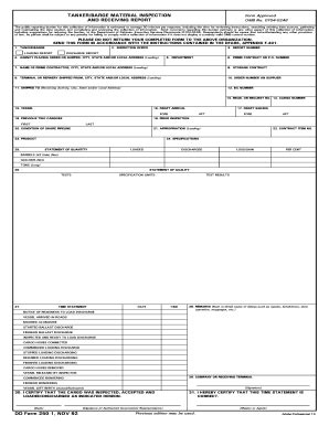 Dd Form 2501: A Guide To Material Inspection And Receiving