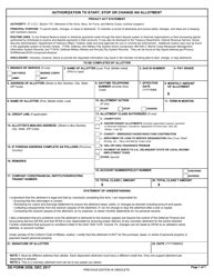 Dd Form 2558: Understanding The Authorization To Start, Stop Or Change Direct Deposit