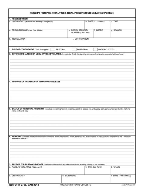 Dd Form 2708: Understanding The Militarys Medical Examination Report