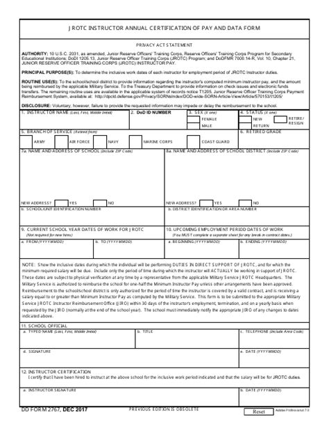 Dd Form 2767: Understanding The Hazardous Materials Certificate