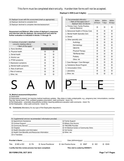 Dd Form 2795: Medical Records Checklist Explained